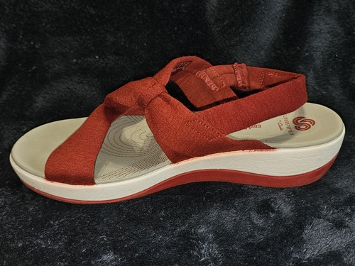 CLOUDSTEPPERS Sandali con zeppa Clarks Cushion rosso slingback donna 9 5