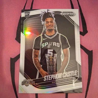 2025 Prizm Balck Stephon Castle White Prizm /175 - Image 1 of 4