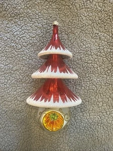 Christopher Radko Christmas Ornament Elegant Evergreen Red 99-413-0 Tree NWT - Picture 1 of 6