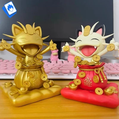 Action Figure Pokémon Meowth Rocket Team 13cm STATUA DA COLLEZIONE Anime - Immagine 1 di 4