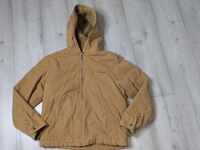 Jaqueta Sherpa Abercrombie & Fitch Utility Lona com Capuz Marrom Extra Grande 10 12 Anos 2K Meninos - Imagem 1 de 4