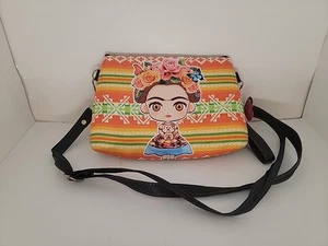 Neu ohne Etikett Frida Kahlo Cartoon Collection mehrfarbige Handtasche Beuteltasche aus gewebtem Textil - Bild 1 von 6