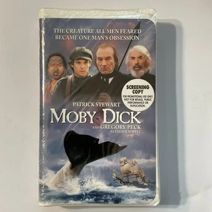 Moby Dick Brand New Sealed VHS 1998) Screening Copy Patrick Stewart Gregory Peck - Picture 1 of 12