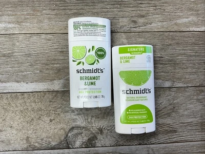 Lote 2 Schmidt's Desodorante Vegano Sem Alumínio, Bergamota e Limão, 2,65 oz Cada - Imagem 1 de 2