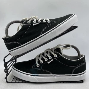 Baskets basses homme Vans Winston noir blanc taille UK 7,5 toile gym 721356 - Photo 1/8