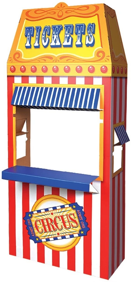 Taquilla de circo 3D utilería de tamaño 6' 1" x 351/4" para Halloween - Beistle Foto 1 de 1