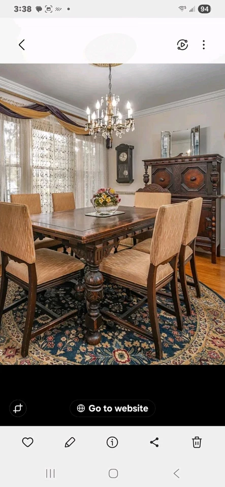 Antiguo juego de comedor estilo jacobino Foto 1 de 1