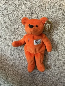 John Elway 7 Orange Salvino Bammers Beanie Bean Bag Bear NWT Plush 8 1/2" - Picture 1 of 4