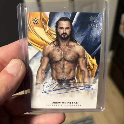 2019 Topps WWE Undisputed Autograph Blue Drew McIntyre 07/25 - Image 1 of 2
