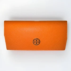 Tory Burch Sonnenbrille Brillenetui Orange mit Gold Logo Neu ohne Etikett - Bild 1 von 4