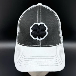 Black Clover Trucker Hat Mesh Snapback White Gray Black 4 Leaf Clover Embroider - Picture 1 of 7