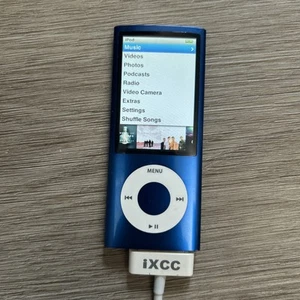 Apple iPod Nano 5ta Generación 8GB A1320 MC066LL Azul Probado Batería Mala LEER - Imagen 1 de 5