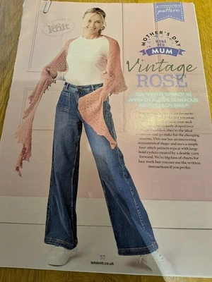 Vintage Shawl Knitting Pattern. - Image 1 of 3