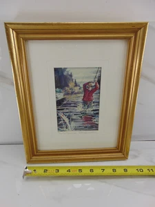 Gemälde "Der Fliegenfischer" von Richard Low Evans (signiert) gerahmt neuwertig sehr selten - Bild 1 von 6