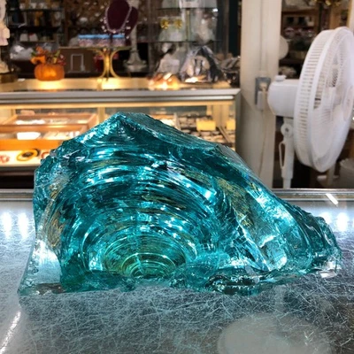 Teal 6.5# Escoria Vidrio Cullet Hechicero Piedra Paisajismo Acuario Arte Rupestre Jardín Foto 1 de 4