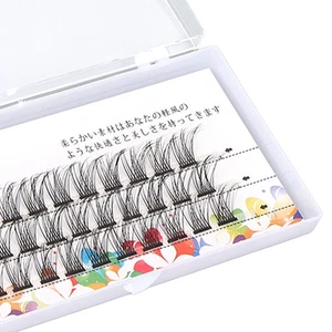 Natural 14mm False Individual Eyelashes Curly Fluffy 3D Fake Eyelashes For DW - Picture 1 of 12