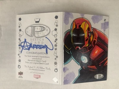 2021 Marvel Premier Iron Man M.O.D.U.K. Andy  Carreon Sketch 1/1 - Image 1 of 3