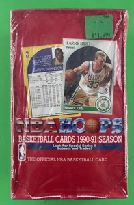 1990-91 NBA Hoops Series 2 Basketball Factory Sealed Box Larry Bird - Picture 1 of 6