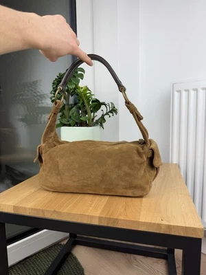 Bolso de Mano MIU MIU Gamuza Hobo Marrón Pochette Foto 1 de 4