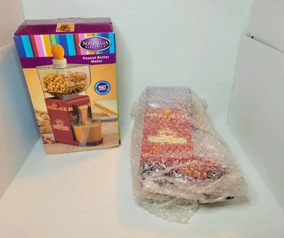 Máquina de mantequilla de maní compacta Nostalgia Electrics modelo rojo NBM400 - ¡NUEVA EN CAJA! Foto 1 de 4