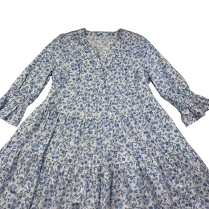 Crown & Ivy Floral Cottagecore Garden Tiered Cotton Ruffle Dress Women's Size XL - Bild 1 von 8