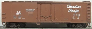 TRAIN MINIATURE CANADIAN PACIFIC 40' STEEL PD BOXCAR RTR KD's CAR # 35649 - Picture 1 of 2