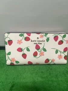 Kate Spade Strawberry Bi Fold Wallet. Size 6.75” X 3.5 - Picture 1 of 5