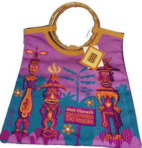 Walt Disney Camera Tiki Incantata Borsa Tote Bag 50° Anniversario Bambù Tema Parchi NUOVA - Foto 1 di 1
