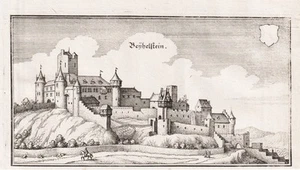Castillo Metternich Hacha Mosela LK Cochem Renania-Palatinado grabado en cobre Merian - Imagen 1 de 1