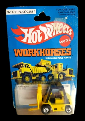 Vintage 1980 Hot Wheels Workhorses CAT FORKLIFT #1168 Caterpillar Die-Cast 1:64 - Image 1 of 4
