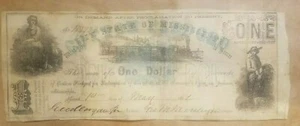 1862 State of Mississippi $1 Cotton Pledged note Confederate May 1, 1862 Cr. 25B - Picture 1 of 12