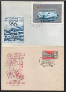 ✔️ GERMANY DDR 2 NICE BLOCK Commemorative COVERS - Picture 1 of 1