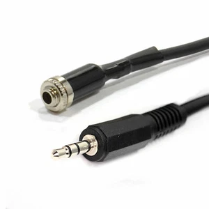 2m 3.5mm Stereo Chassis Panel Mount Socket to Jack Plug Cable Lead [005749] - Afbeelding 1 van 6