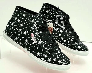 Superga "Fantasia" marineblau mit Sternen High Tops Unisex Größe US Herren (6) Damen (7,5) neu mit Etikett - Bild 1 von 12