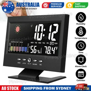 LED Digital Clock Display Desk Table Time Temperature Snooze Alarm Home Decor - Picture 1 of 9