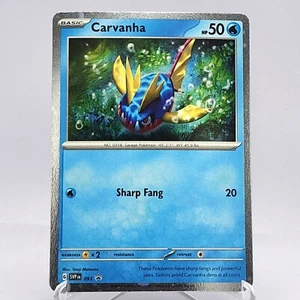 Carvanha Black Star Promo SVP093 - Pokémon TCG Temporal Forces Cosmos Holo Rare - Picture 1 of 2