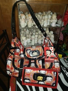 Betty Boop Canvas Handbag with Wallet - Picture 1 of 9