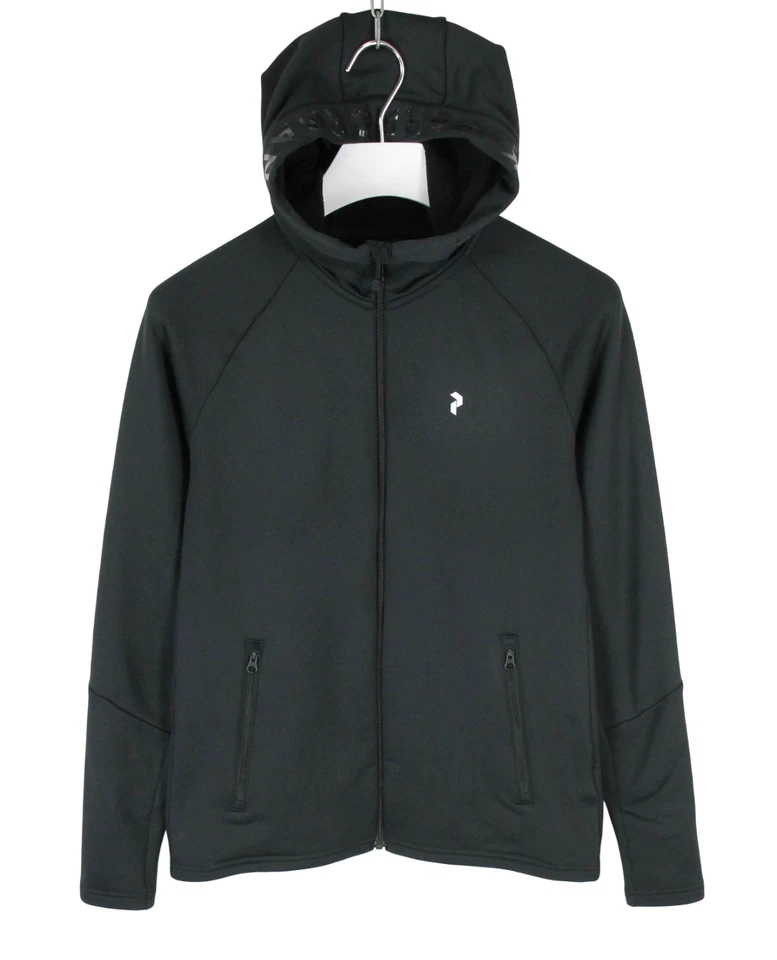 Peak Performance Rider Zip Hood Hoodie Damen Medium Taschen Schwarzes Logo - Bild 1 von 4