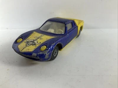 Matchbox Speed Kings K 24 Lamborghini Miura Blu Metallizzato E Giallo Anni '70 - Immagine 1 di 3
