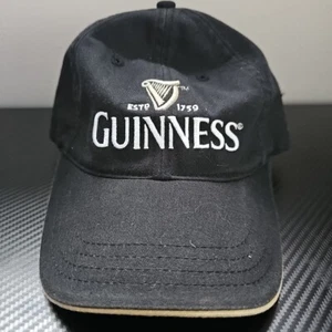 H3 Sportsgear Guinness Beer Black Embroidered Adjustable Curved Bill Hat - Picture 1 of 7