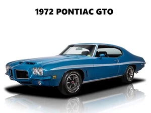 1972 Pontiac GTO New Metal Sign: Original Look Restoration in Blue - Picture 1 of 1