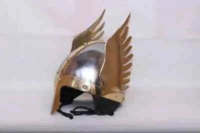 Casco de caballero medieval vikingo armadura alado normando Navidad espartano medieval nuevo Foto 1 de 4