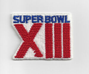 1979 Super Bowl XIII patch Pittsburgh Steelers Dallas Cowboys SB 13 T Bradshaw