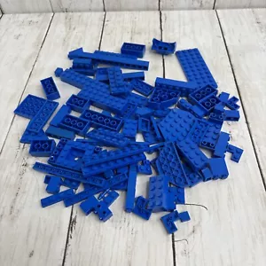 100 Blue LEGO PIECES BULK LOT OF BRICKS Plates wedge RANDOM Pieces Various Sizes - Picture 1 of 5
