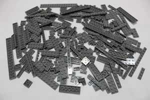 LEGO 200 Platten Plates einreihig zweireihig neu-dunkelgrau darkbluishgray #3920 - Bild 1 von 1