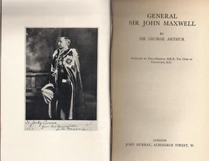 UK Army General Sir John Maxwell 1st Ed 1932 Biography History vtg George Arthur - Picture 1 of 6