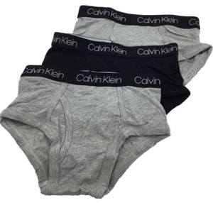 Calvin Klein Boys' 3 Pack Little Modern Cotton Assorted Briefs, Multi, XS(4-5) - Picture 1 of 2