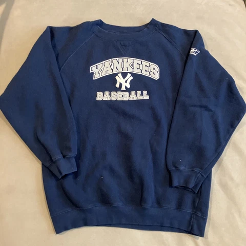 Vintage - Reebok - New York Yankees - Logo Crewneck Sweatshirt - Men's Small Cover