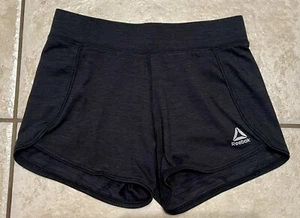 Reebok Girls Heathered Black Active Shorts Logo Elastic Waistband Size XS/6-8 - Picture 1 of 10