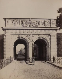 c1863 Eugène CUVELIER vue de ARRAS La Porte Randon Baudimont Albumen EXC - Picture 1 of 4